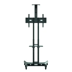 DPJ Workspace Bildschirm-Stativ Floorstand Basic 150 - Mit Ablage & Kamerahalter