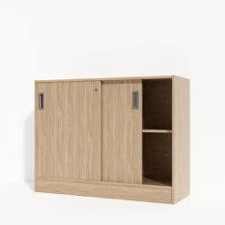 DPJ Workspace Büroschrank Modea - Mit Schiebetüren, 2 Regalfächer