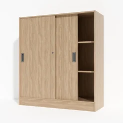 DPJ Workspace Büroschrank Modea - Mit Schiebetüren, 3 Regalfächer