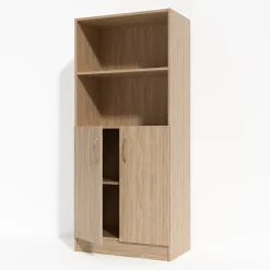 DPJ Workspace Büroschrank Modea - Mit Türen, 2 offene Regalfächer
