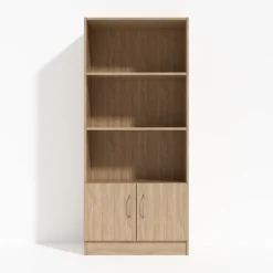 DPJ Workspace Büroschrank Modea - Niedrige Türen, 3 offene Regalfächer