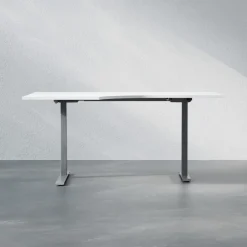 DPJ Workspace Fester Schreibtisch mit geschwungener Platte