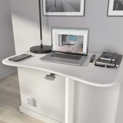 DPJ Workspace Kleiner höhenverstellbarer Schreibtisch - Mit Gasfeder