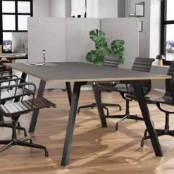 DPJ Workspace Konferenztisch/Projekttisch Viggo Linoleum - 90 cm hoch