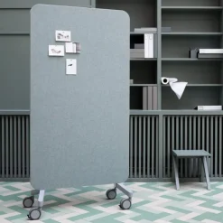 DPJ Workspace Mobile Glastafel Mood Fabric - Schallabsorbierende Rückseite