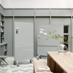 DPJ Workspace Mobile Glastafel Mood Fabric - Schallabsorbierende Rückseite