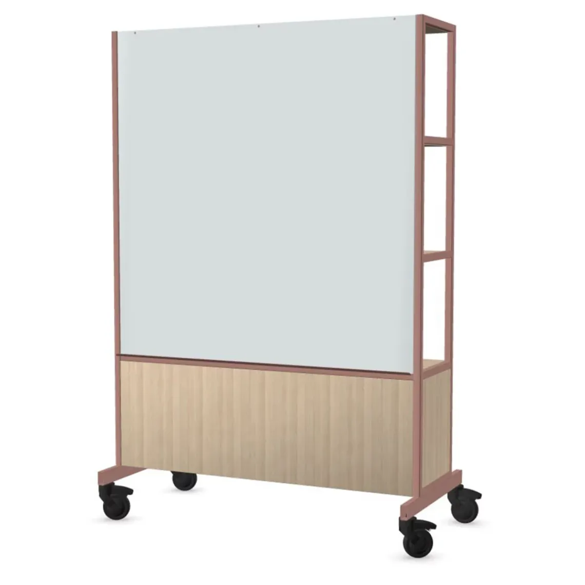 DPJ Workspace Mobiles Regalsystem Worklab - Auf Rädern, mit Rückwand und Whiteboard