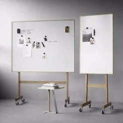 DPJ Workspace Mobiles Whiteboard Wood - Eichenstativ auf Rädern