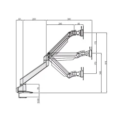 DPJ Workspace Monitorarm Gas Lift - Single