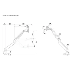 DPJ Workspace Monitorarm Gas Lift - Single