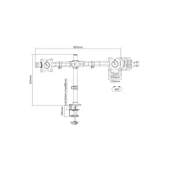 DPJ Workspace Monitorarm M Deskmount Basic Dual