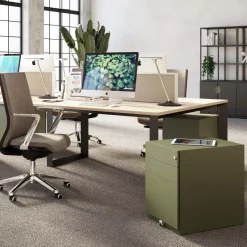 DPJ Workspace Rollcontainer Note Mobile - niedrig, 3 Schubladen, 42 cm breit