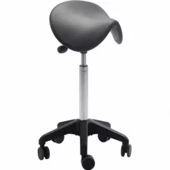 DPJ Workspace Sattelstuhl Dalton - Ohne Rückenlehne, Schwarzes PU