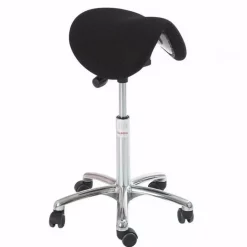 DPJ Workspace Sattelstuhl Dalton Alu50 - Ohne Rückenlehne, Stoff