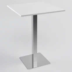 DPJ Workspace Stehtisch Kvadrat - Polierter Stahl