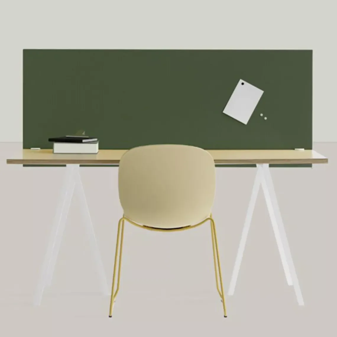DPJ Workspace Tischtrennwand Optima 30 - Mit geraden Ecken