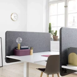 DPJ Workspace Tischtrennwand Softline 30 hängend - Komplettpaket mit Tischbeschlägen
