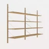 DPJ Workspace Wandregal Shelf Library Double Section - In Eiche