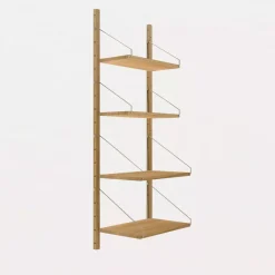 DPJ Workspace Wandregal Shelf Library Single Section - In Eiche